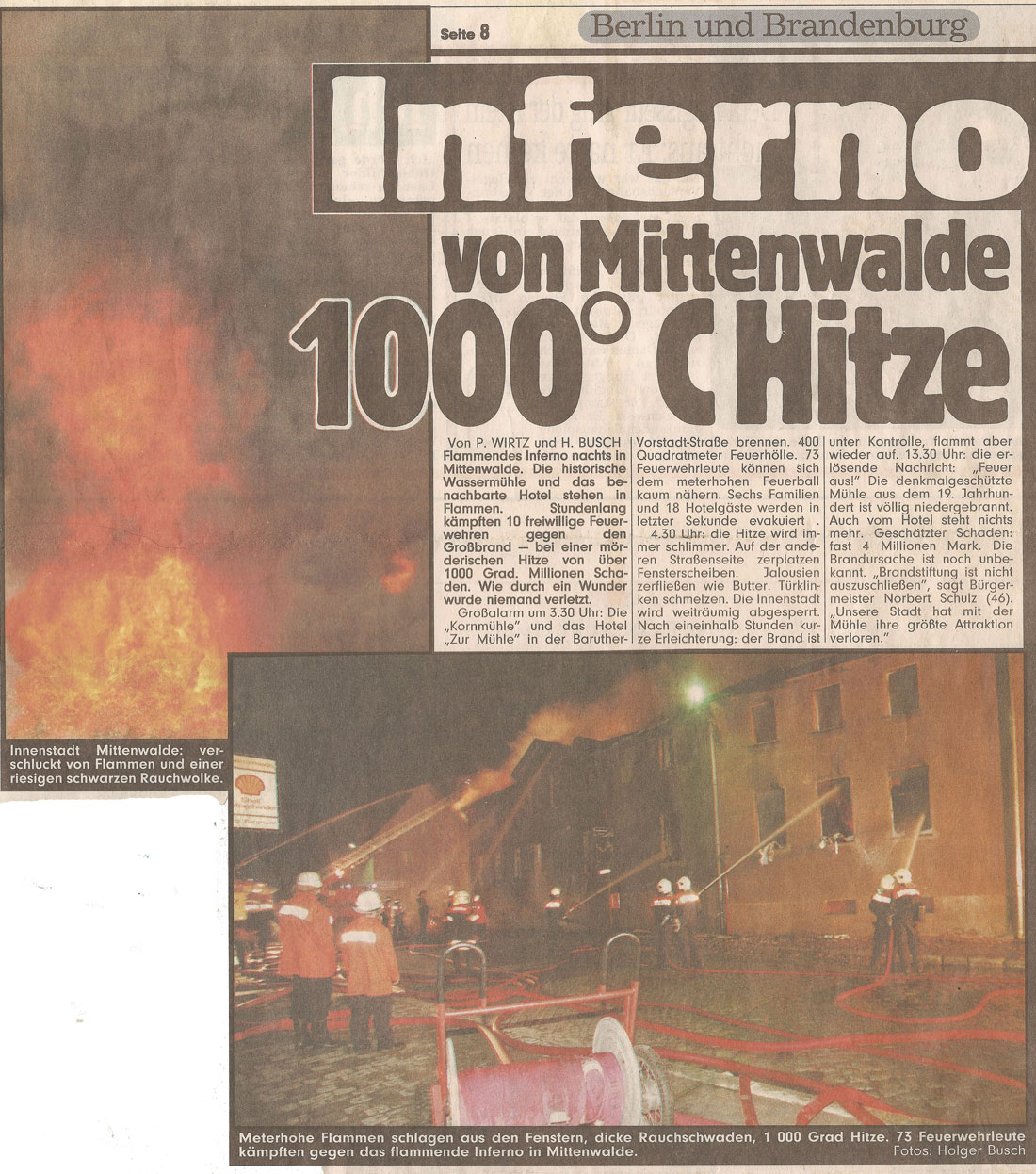 1993 - Zeitungsartikel © unbekannte Zeitung